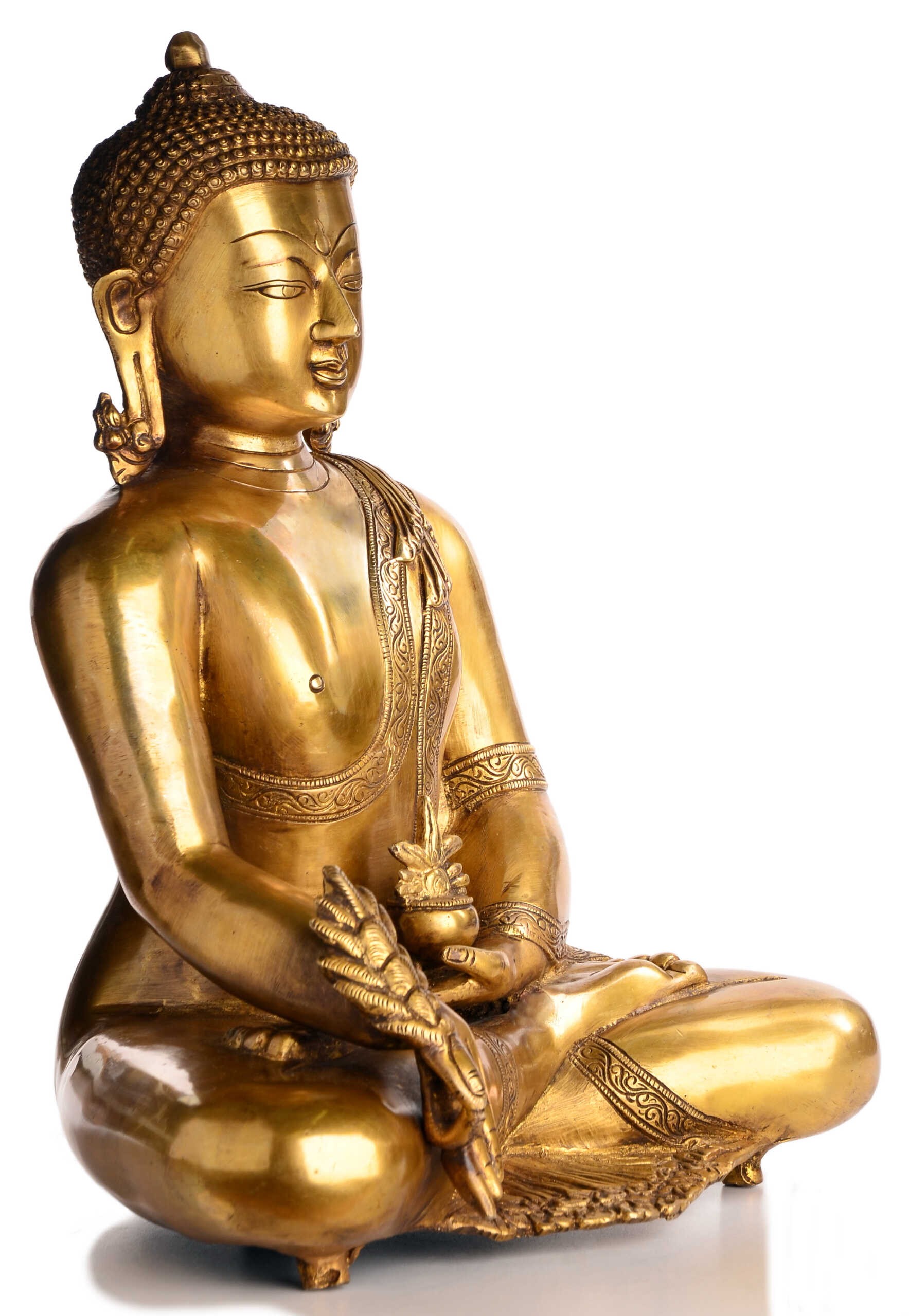 Medizin Buddha Statue Messing 38,5 cm aus Indien kaufen
