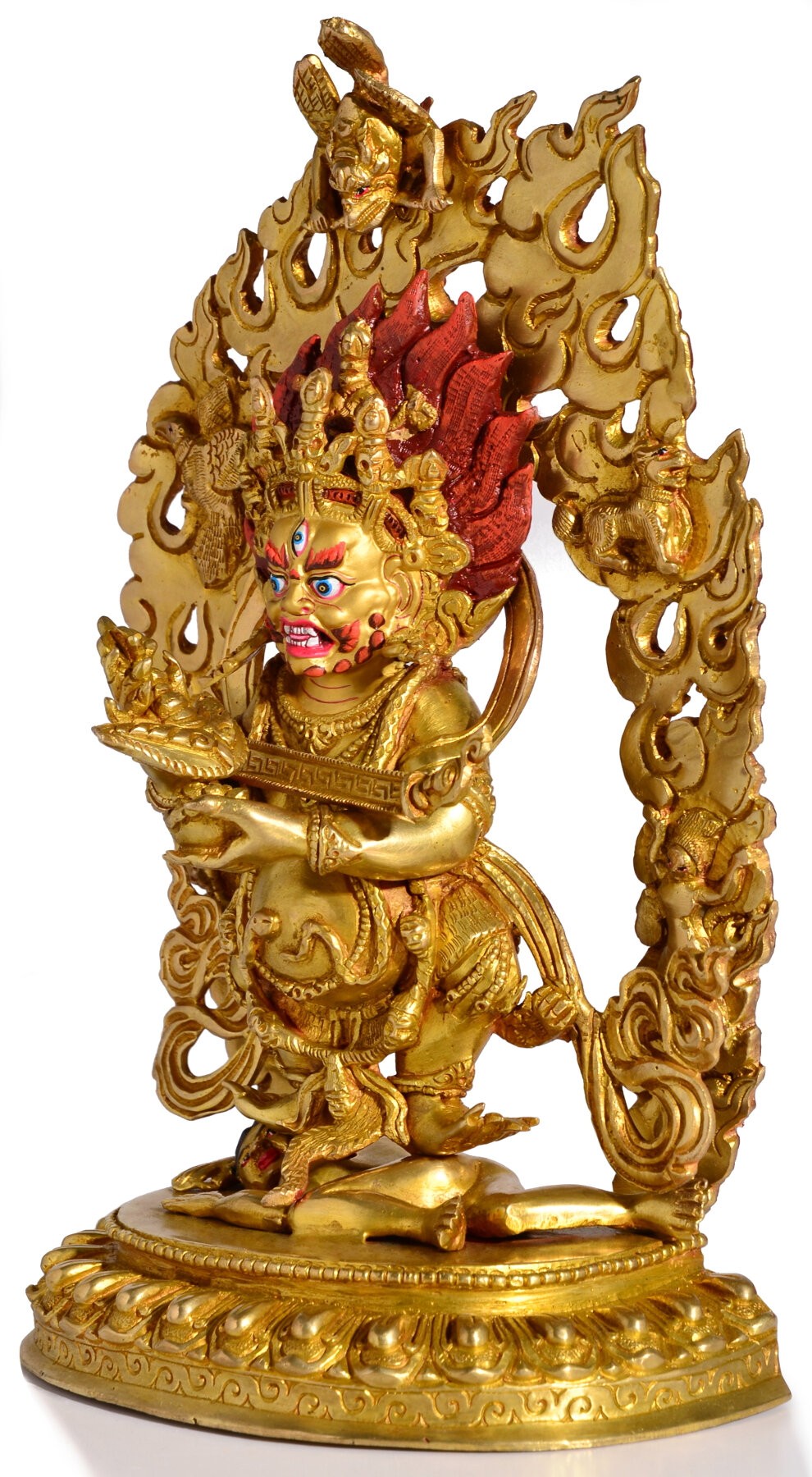 Mahakala 26 cm vollfeuervergoldet Replica