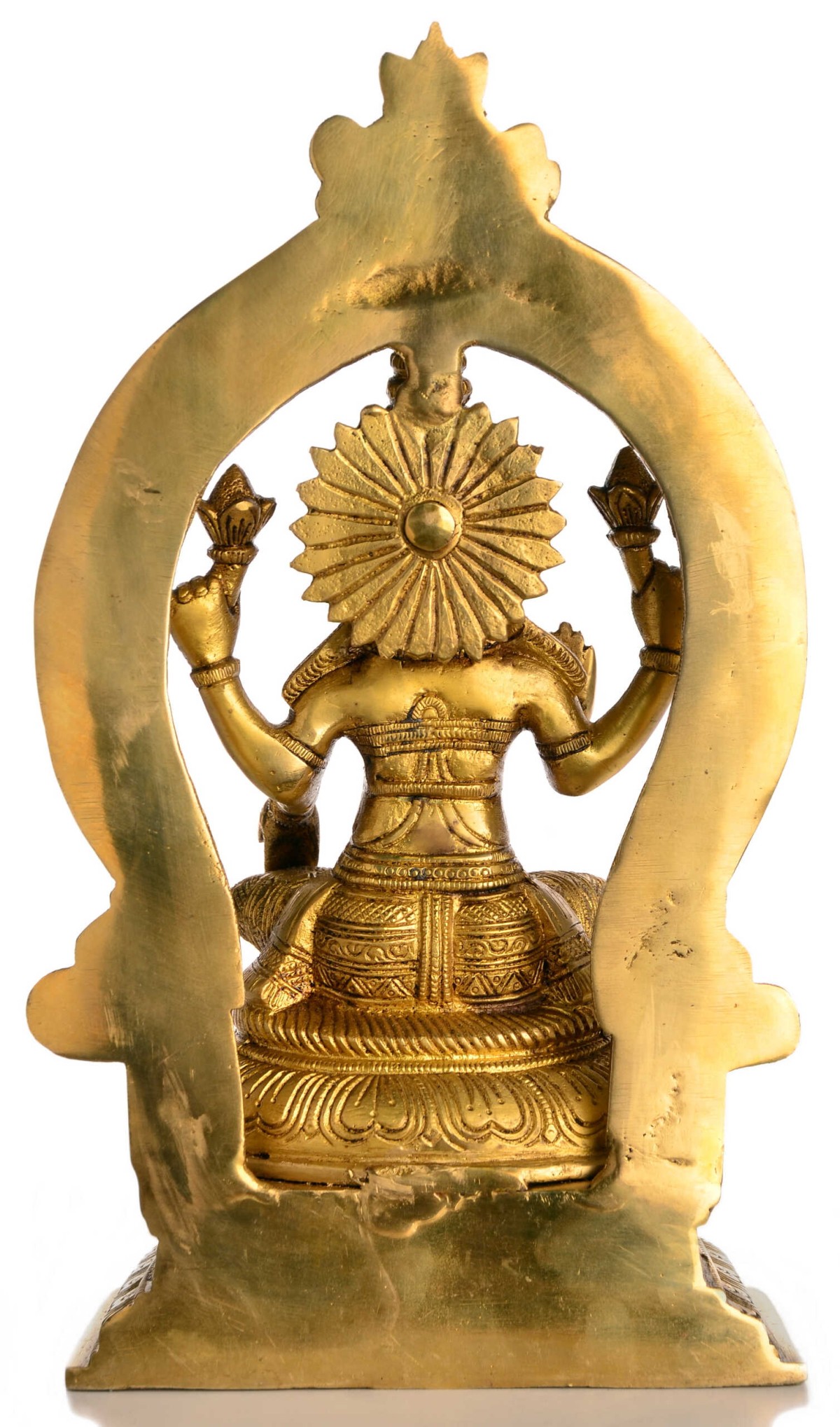 Lakshmi Statue Mit Aureole Messing 30 Cm Aus Indien Kaufen
