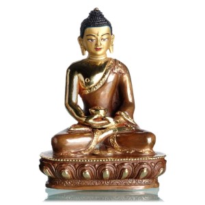 Amitabha - Dhyani Buddha 13,5 cm teilfeuervergoldet