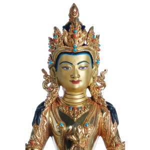 Amitayus 23 cm vollfeuervergoldet Buddha Statue