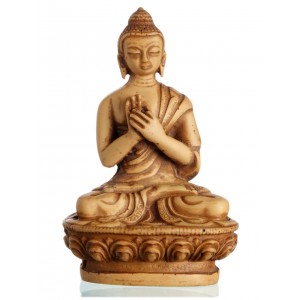 Amoghasiddhi Buddha Resin 11,5 cm beige