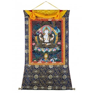 Thangka Buddhas Chenrezig 93 x 135 cm