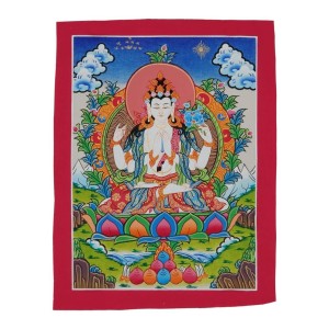 Thangka - Chenrezig 26 x 34 cm