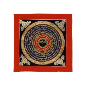 Thangka Mandala Buddha Augen 32 x 32 cm