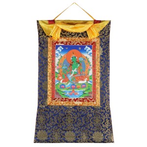 Thangka Grüne Tara 57 x 85 cm