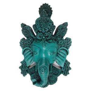 Ganesha Maske türkis 21 cm