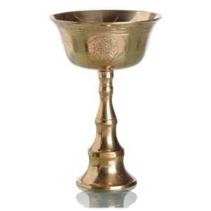 Dipa - Butterlampe Messing gecarvt-13 cm Höhe