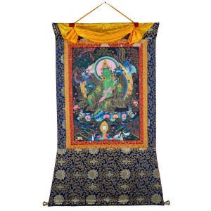 Thangka Grüne Tara 103 cm x 67 cm