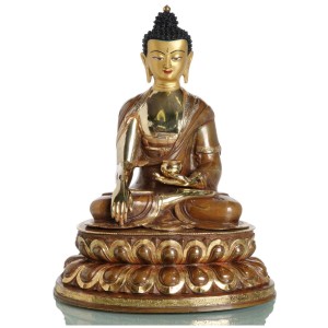 Akshobhya Shakyamuni 39 cm teilfeuervergoldet