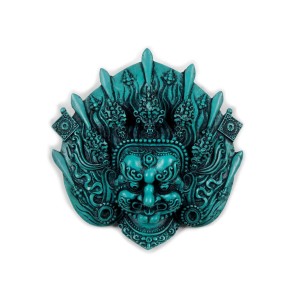 Mahakala Maske 14 cm Resin  türkis