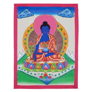 Thangka - Medizinbuddha 34 x 44 cm