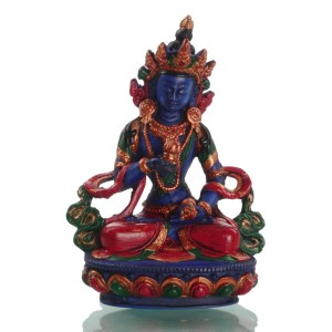 Vajrasattva Statue blau bemalt 15 cm