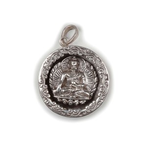 Silberschmuckanhänger Medaillon Shakyamuni 30mm