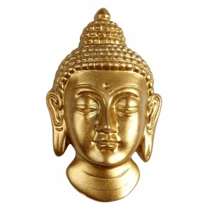 Buddhakopf Magnet golden 7 cm