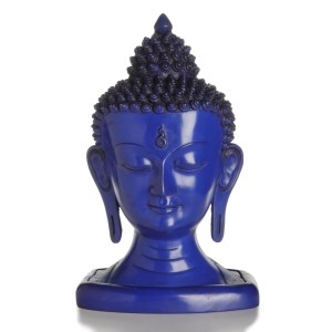 Buddha-Kopf 33 cm blau