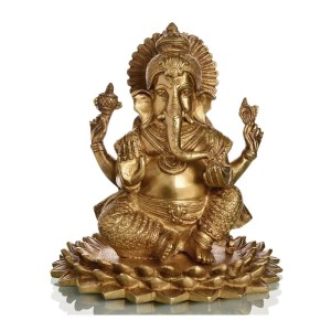 Ganesha auf Lotus 20,5 cm