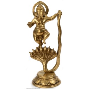 Ganesh dancing - auf Schlange 30 cm 