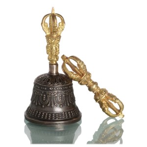 Ghanta Set - Glocke Lamaqualität -Ghanta set 14 cm 