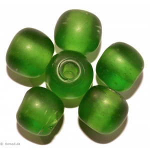  Glasperlen grün 14mm - 4 Perlen