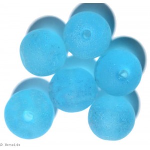 Glasperlen hellblau 7mm - 20 Perlen