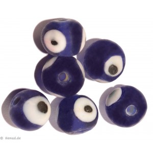  Glasperlen blue eye 10mm - 10 Perlen