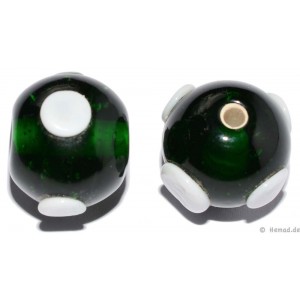  Glasperlen grün 21mm - 2 Perlen 