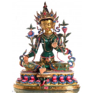 Grüne Tara  Statue 48 cm vollfeuervergoldet