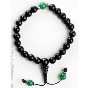 armband hand mala schwarzer onyx jade