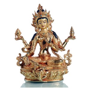 Lakshmi - Laxmi  20,5 cm vollfeuervergoldet