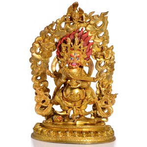 Mahakala 26 cm vollfeuervergoldet Replica Statue