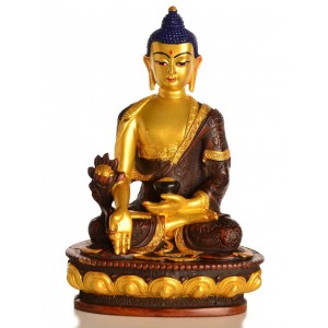 Medizinbuddha 20 cm Statue Resin golden