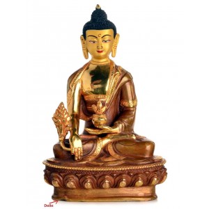 Medizinbuddha 21 cm teil feuervergoldet Buddha Statue