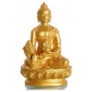 Medizinbuddha 11,5 cm Buddha Statue Resin golden