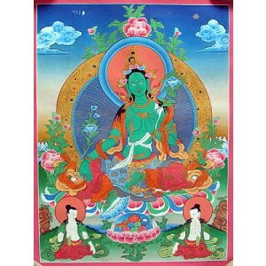 Thangka - Grüne Tara