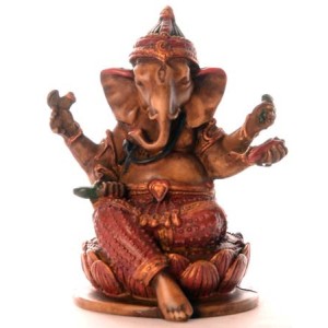 Ganesh Statue 10 cm Resin bemalt