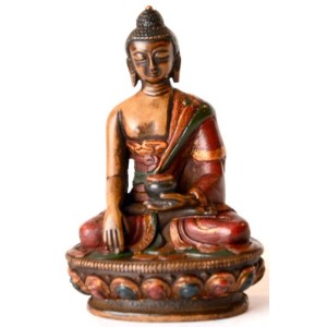 Akshobhya  / Shakyamuni 11,5 cm Buddha Statue Resin bemalt