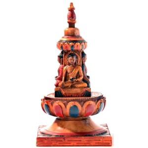 Stupa - Chörten 15 cm Resin bemalt