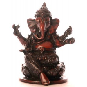 Ganesh Statue 10 cm Resin braun
