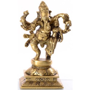 Ganesh mit Shakti  -  16 cm