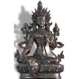 Grüne Tara  22 cm oxidiert   Statue