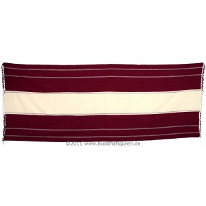 Meditationsschal weiß rot