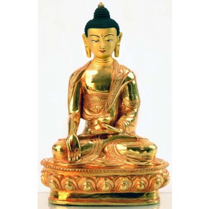 Ratnasambhava 20 cm volllfeuervergoldet Buddha Statue