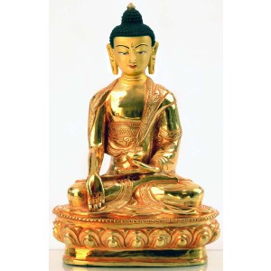 Ratnasambhava 20 cm volllfeuervergoldet Buddha Statue