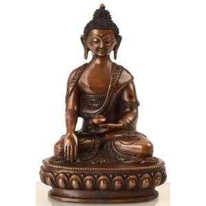 Akshobhya /Shakyamuni 15 cm oxidiert Buddhastatue