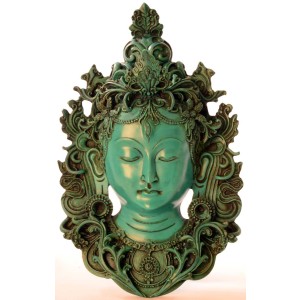 Tara Maske 30 cm Resin türkis
