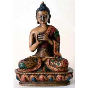 Vairocana Buddha Statue 13,5 cm Resin bemalt