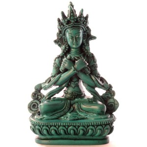 Vajradhara 15,5 cm Buddha Statuen Resin türkis