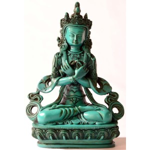 Vajradhara 20 cm Buddha Statuen Resin türkis