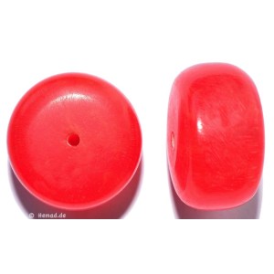 Resin-Perlen rot 26mm - 2 Perlen 